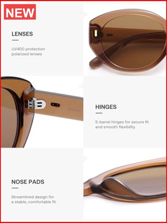 Trendy Oval Polarized Sunglasses Retro UV Protection Shade